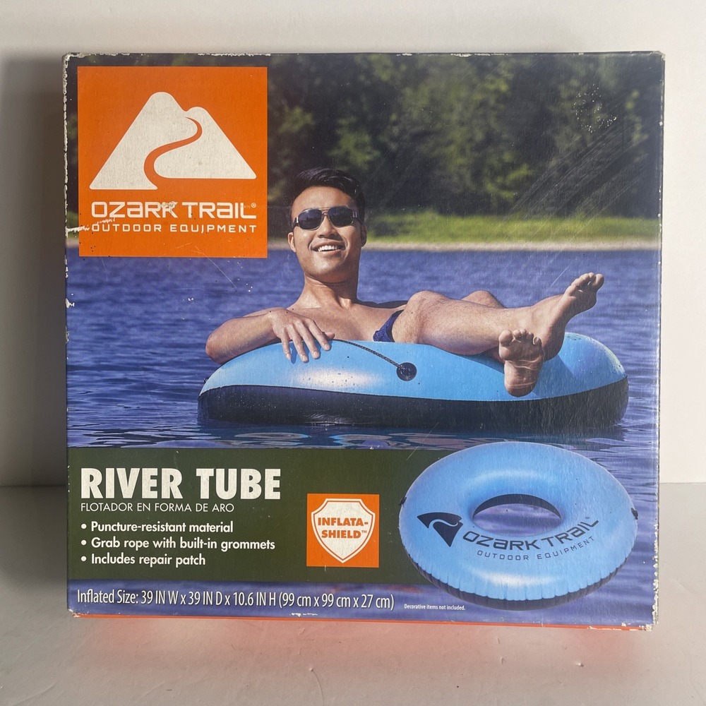 Ozark Trail 43375E Trail River Tube - Blue 39" Wx 39"D x 10.6" H. New Sealed Box